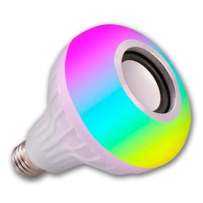 Bluetooth лампочка с динамиком и пультом ДУ  Buble Lamp (лампа колонка Е27)