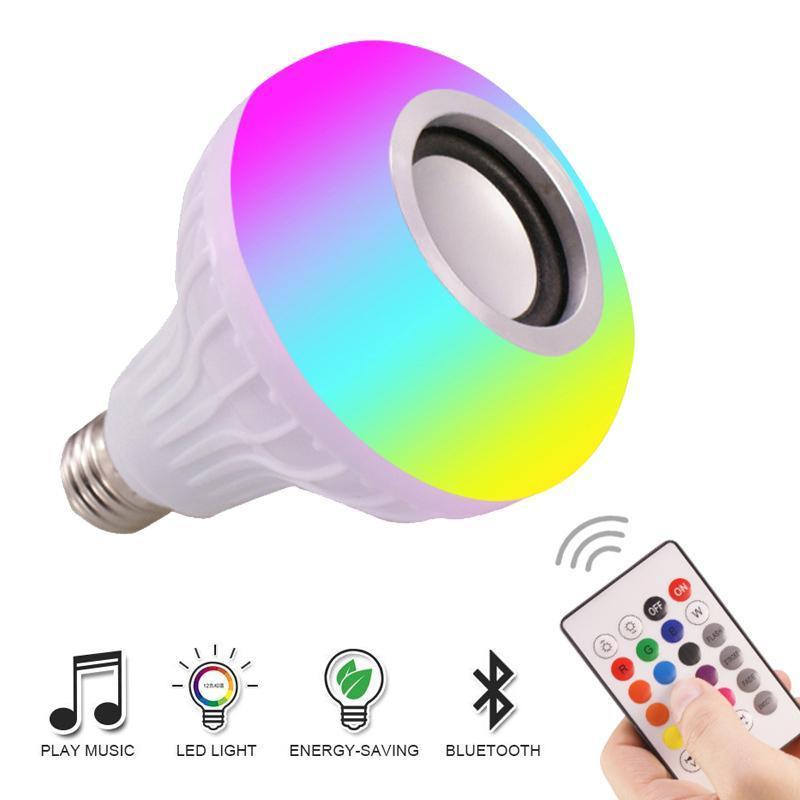 Bluetooth лампочка с динамиком и пультом ДУ  Buble Lamp (лампа колонка Е27) фото - 2