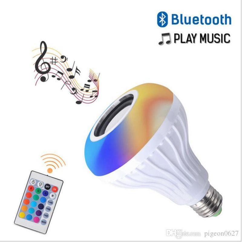 Bluetooth лампочка с динамиком и пультом ДУ  Buble Lamp (лампа колонка Е27) фото - 3