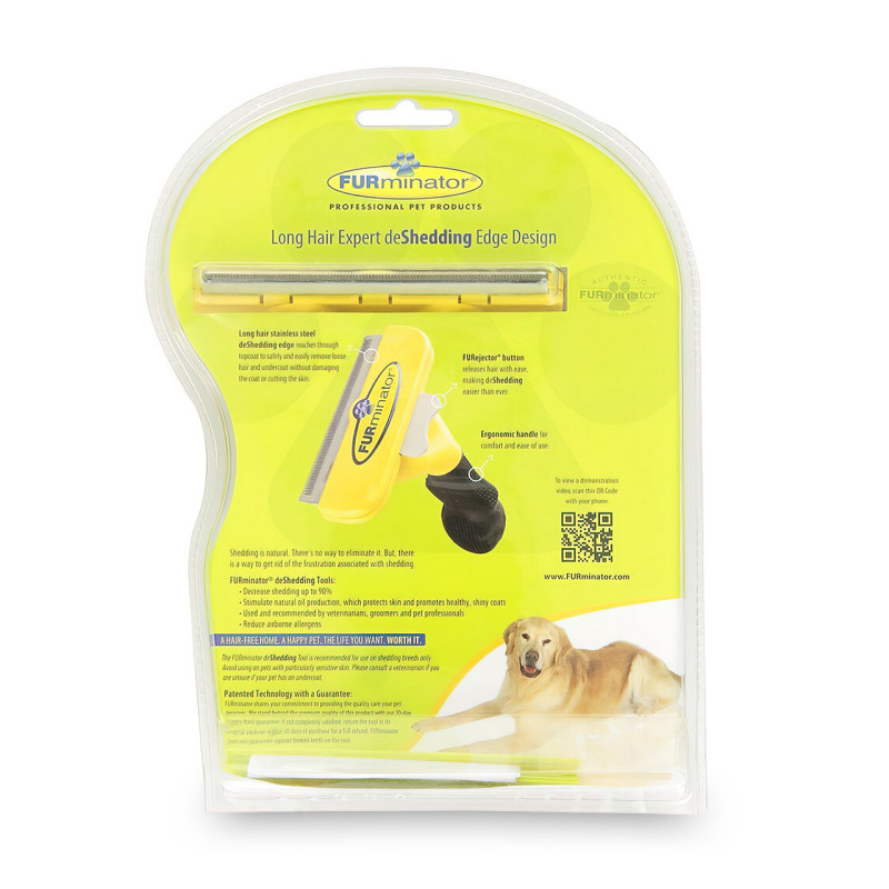 Фурмінатор для вичісування собак FURminator AD-23M1-M1 з кнопкою для чищення шерсті, розмір L, лезо 10 см фото - 6