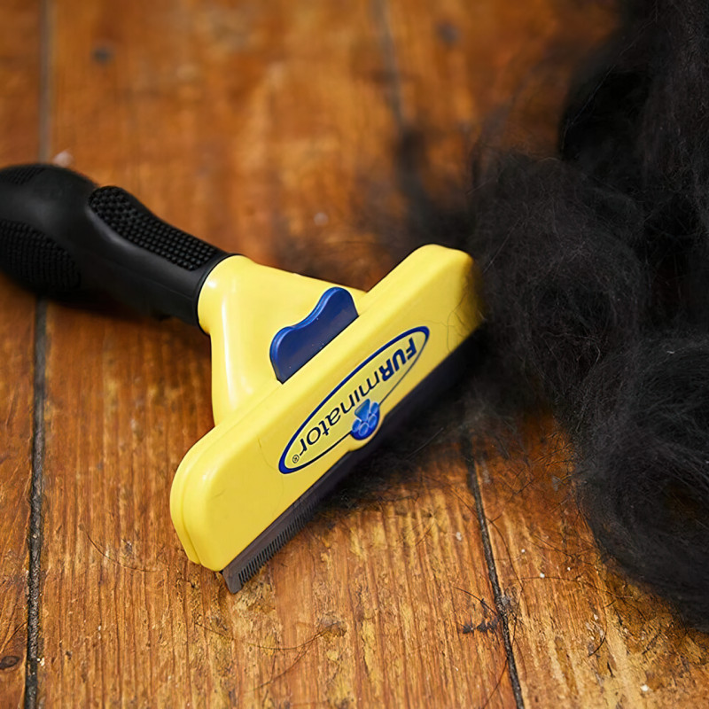 Фурмінатор для вичісування собак FURminator AD-23M1-M1 з кнопкою для чищення шерсті, розмір L, лезо 10 см фото - 4