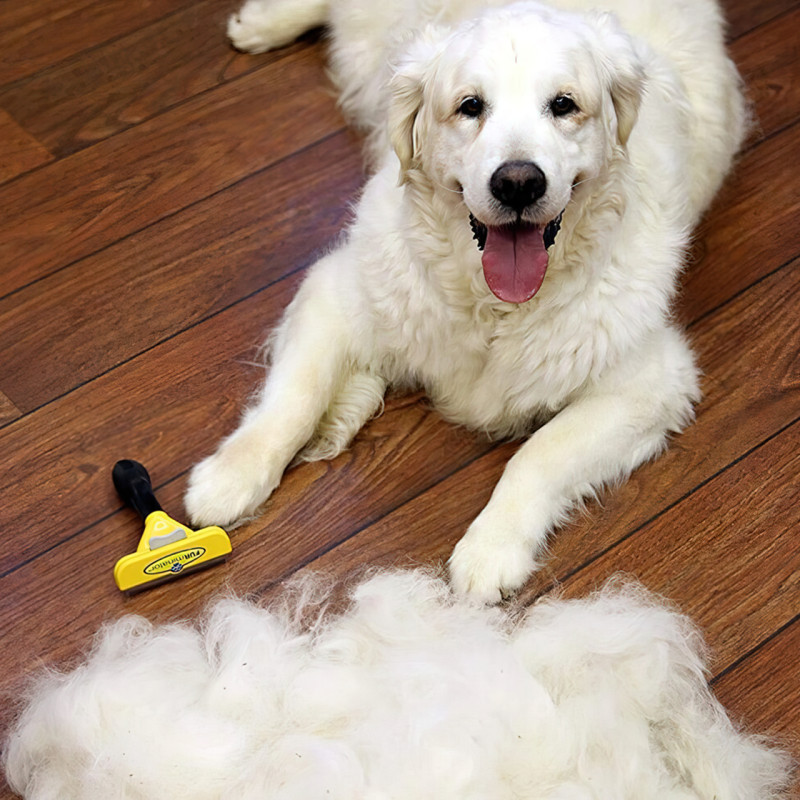 Фурмінатор для вичісування собак FURminator AD-23M1-M1 з кнопкою для чищення шерсті, розмір L, лезо 10 см фото - 3