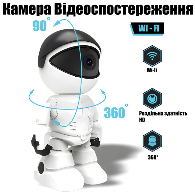 Камера видеонаблюдения A160 WiFI, 360°, HD