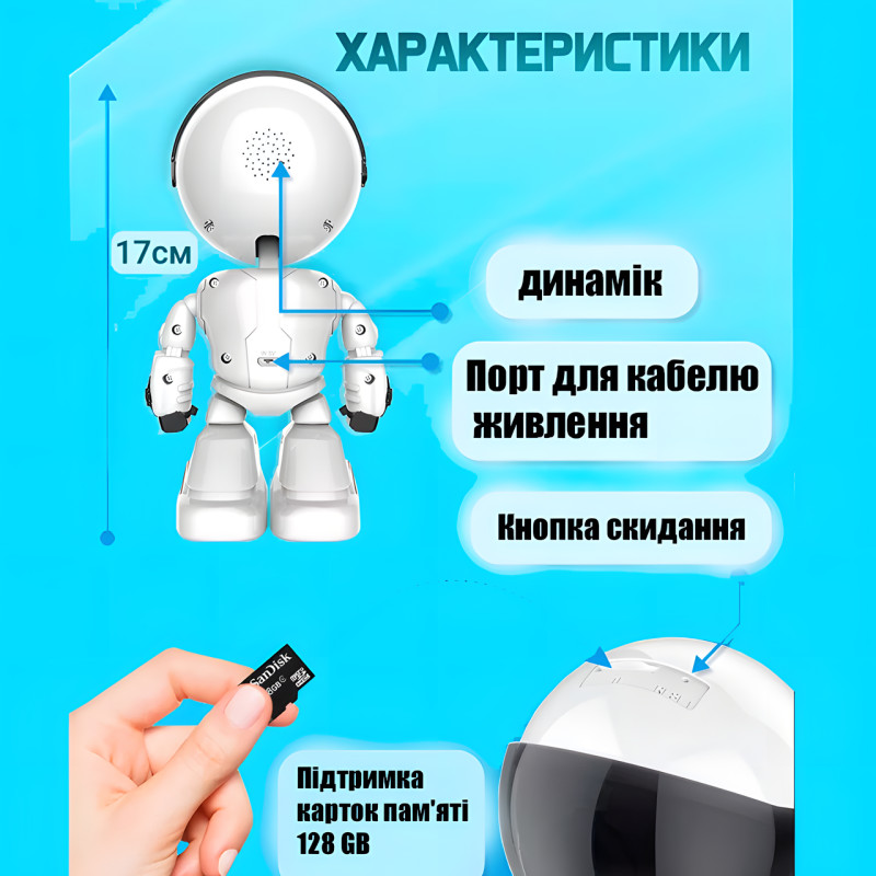 Камера видеонаблюдения A160 WiFI, 360°, HD фото - 2