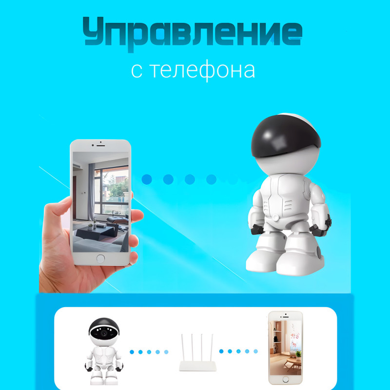Камера видеонаблюдения A160 WiFI, 360°, HD фото - 3