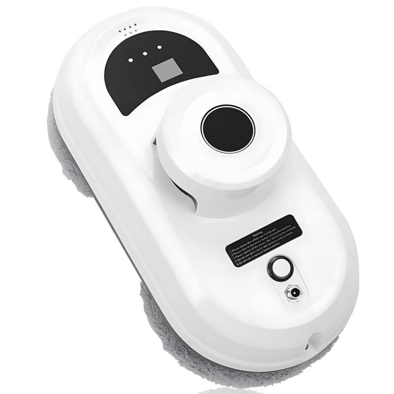 Розумний робот-мийник вікон 5600 Па, 80 Вт, 4 насадки, пульт ДК, акумулятор + мережа, автоутримання, страхувальний трос 4 м фото - 2