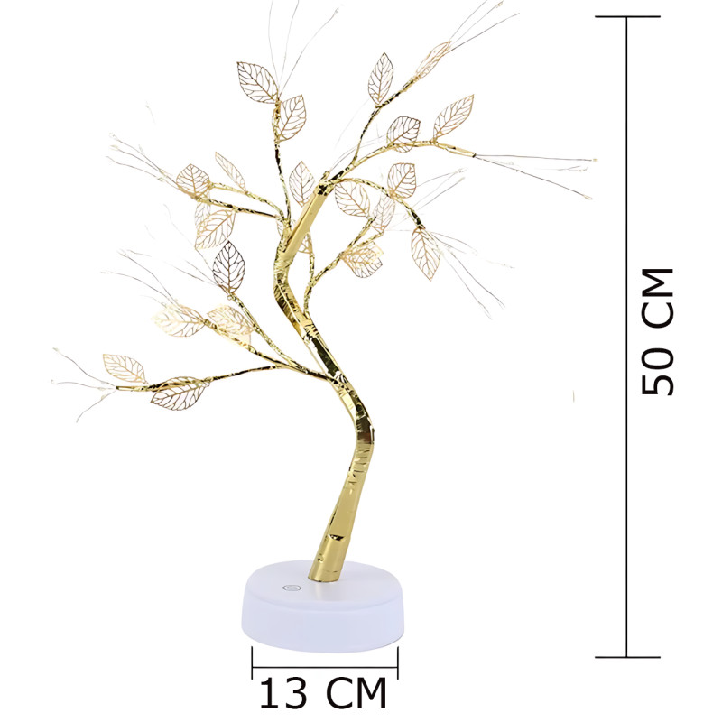 Настільна LED-лампа Нічник-Дерево 72 LED з USB-живленням/3xAA, гнучкими гілками, 50 см фото - 9