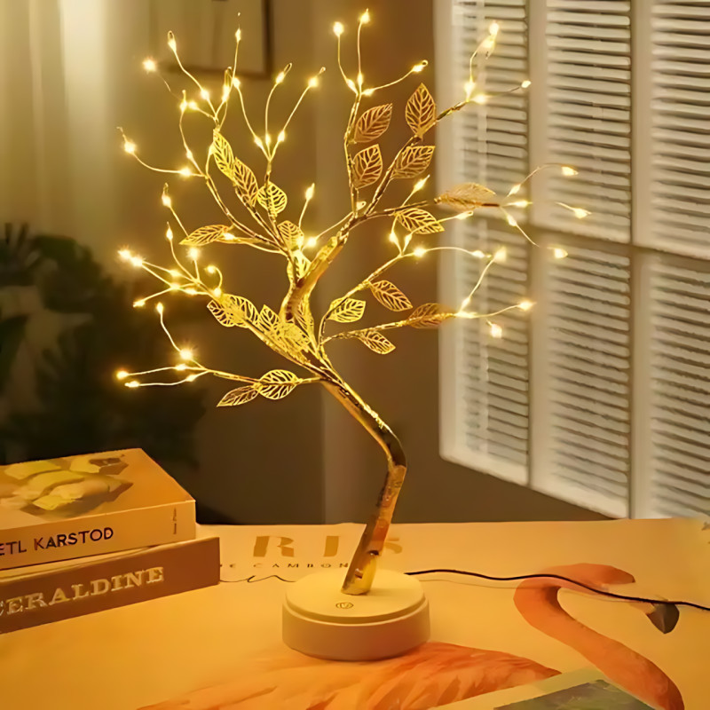 Настільна LED-лампа Нічник-Дерево 72 LED з USB-живленням/3xAA, гнучкими гілками, 50 см фото - 7