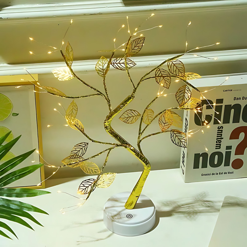 Настільна LED-лампа Нічник-Дерево 72 LED з USB-живленням/3xAA, гнучкими гілками, 50 см фото - 5