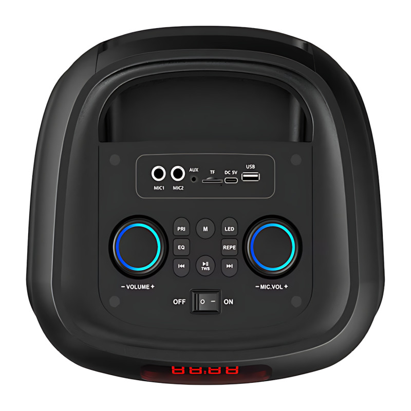 Портативна колонка SING-E ZQS8255 з караоке, Bluetooth, 40 Вт, 12" динамік, RGB-підсвітка, FM-радіо фото - 5