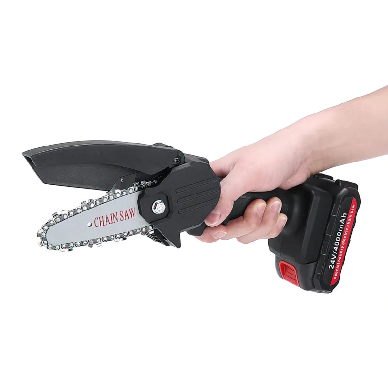Пила акумуляторна Chainsaw, 4000 мА/год, 24 В, ручна, ланцюгова, електрична, на 2 акумулятори, у кейсі фото - 5