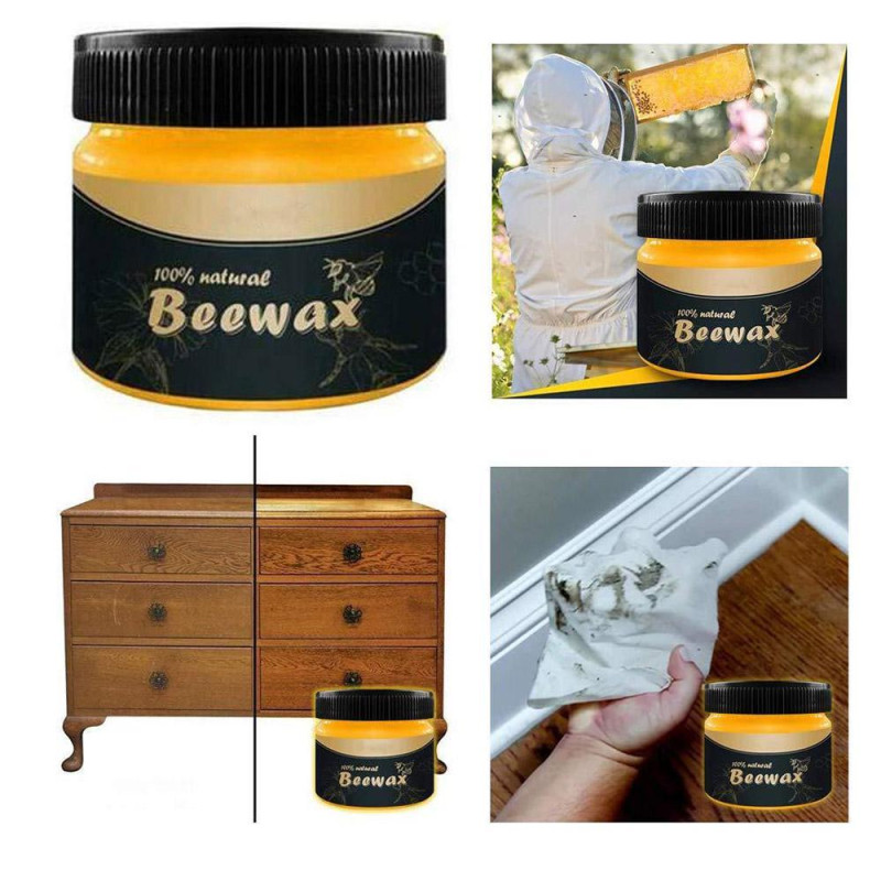 Воск для защиты и полировки мебели Beewax в банке 80 г фото - 2