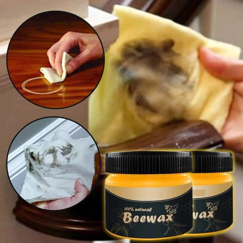 Воск для защиты и полировки мебели Beewax в банке 80 г фото - 3