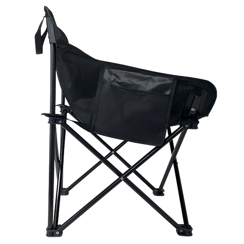 Складаний кемпінговий стілець Moon Chair зі спинкою та кишенею, оксфорд і вуглецева сталь, до 120 кг, з чохлом фото - 4