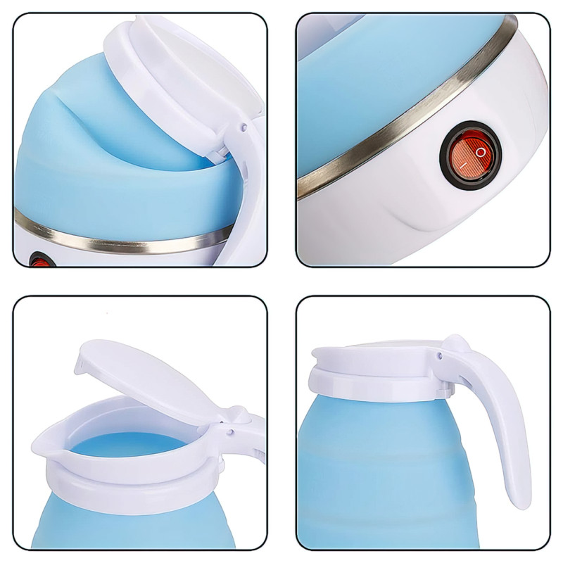 Складаний електричний чайник Electric Kettle, силіконовий, портативний, 600 мл, 800 Вт фото - 8