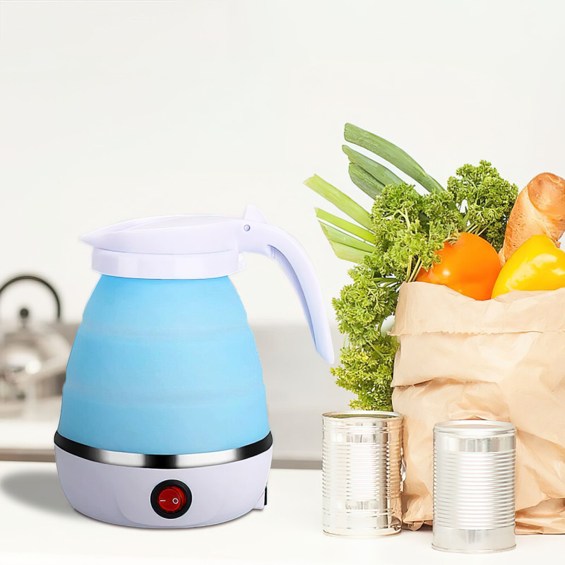 Складаний електричний чайник Electric Kettle, силіконовий, портативний, 600 мл, 800 Вт фото - 5