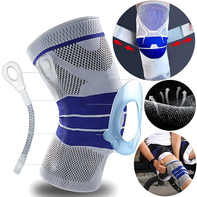Активный бандаж коленного сустава, коленный ортез KNEE SUPPORT динамический бандаж с силиконовым кольцом