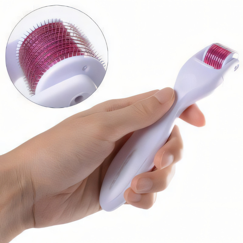 Мезоролер AND 1-17 з титановими мікроригами від розтяжок, акне, шрамів, для обличчя, лікування тіла, росту волосся фото - 2