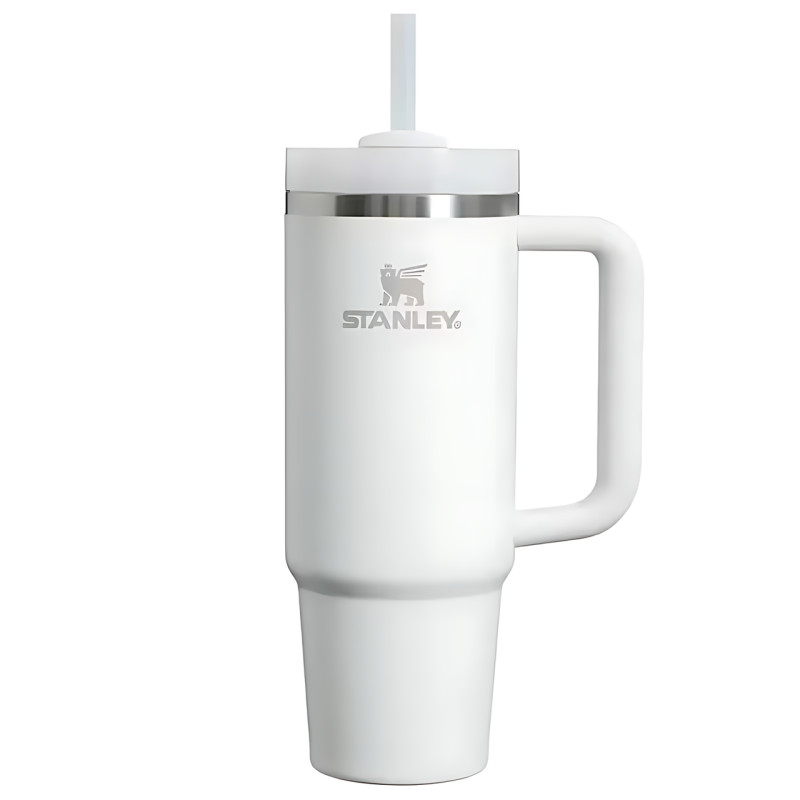 Термокружка Stanley 1,18 л с крышкой FlowState и соломинкой, вакуумная изоляция, нержавеющая сталь, ручка Белый фото - 2
