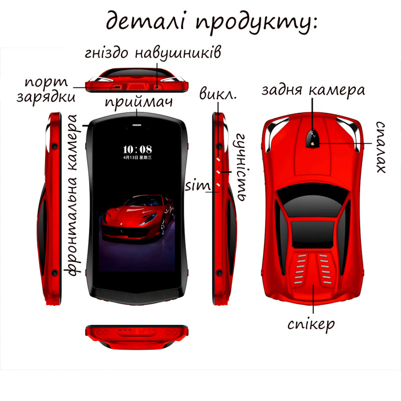 Kidiby Kids F1 – детский планшет в форме машинки с IPS экраном 7 дюймов, поддержкой SIM-карты и ОС Android 7.0 Черный фото - 7