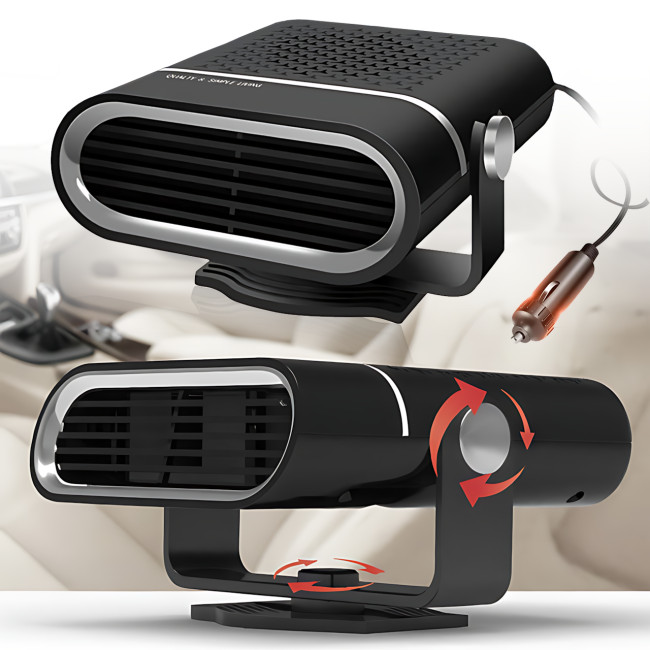 Автомобильный обогреватель Lesko LY-120, 12V, 150W, тепловентилятор в прикуриватель с функцией обогрева, охлаждения, вращение 360°