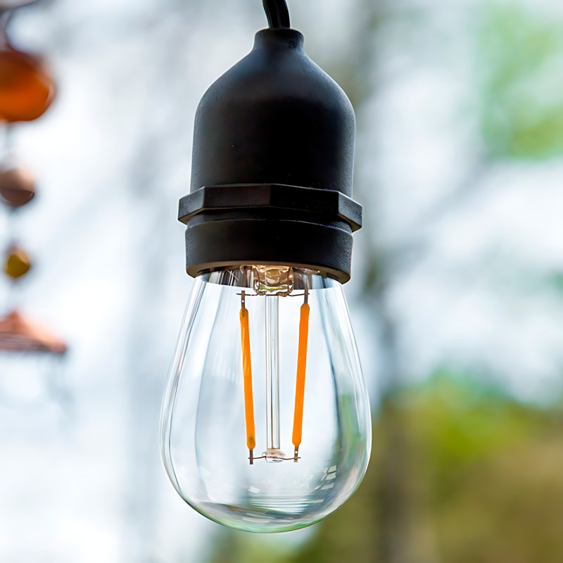 Світлодіодна гірлянда MA717 10 м, 25 LED, сонячна батарея 1200 mAh, пульт ДК, 2 режими, вулична вологозахищена підсвітка фото - 33