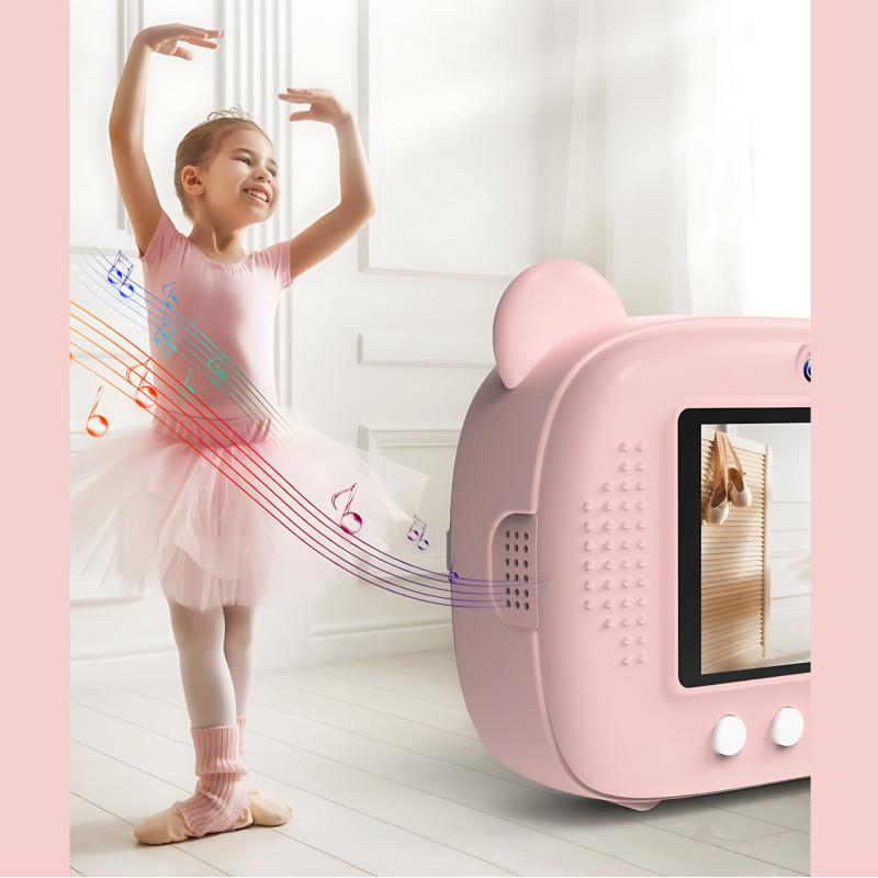Дитячий фотоапарат миттєвого друку M3, 2 камери, micro SD, акумулятор, USB-зарядка, пластик, рожевий фото - 5