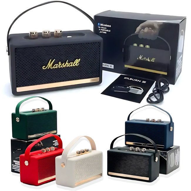 Портативная колонка MARSHALL l Killburn W4 – 5 Вт, Bluetooth 5.1, FM-радио, TWS, до 5 часов работы