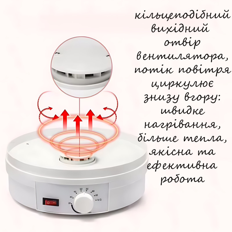Електросушарка для овочів і фруктів MAXTOP MP-5077, дегідратор 1000 Вт, 5 секцій, 35-70 °C, з вентилятором фото - 7