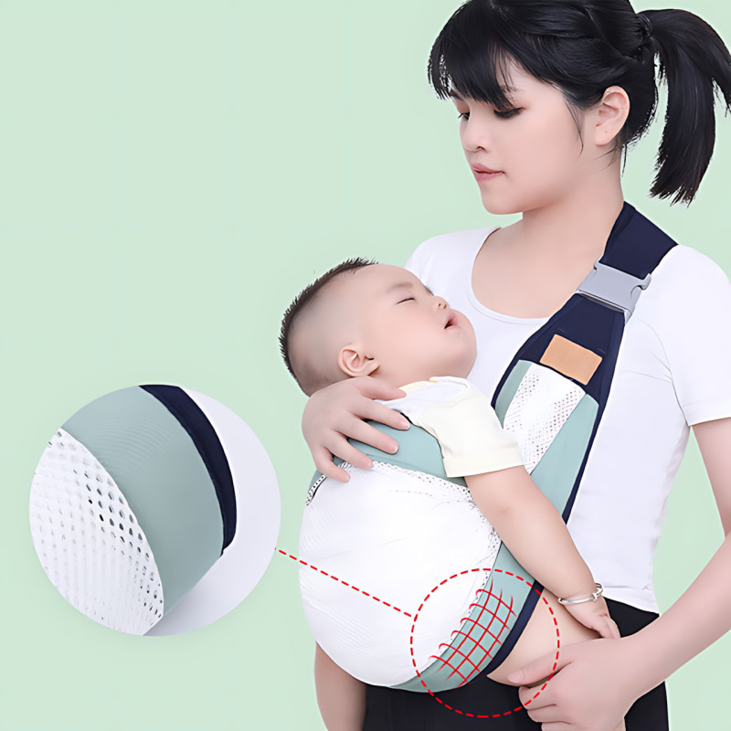 Рюкзак-переноска для новорожденных BABY SLING, дышащий анатомический кенгуру для младенцев и детей до 20 кг фото - 7