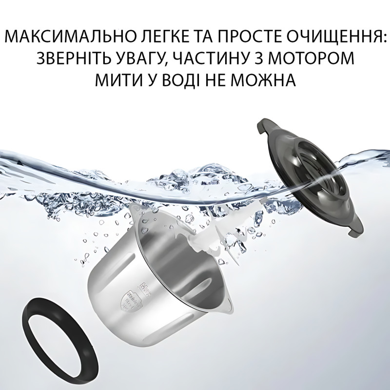 Кухонний подрібнювач-блендер Hoffmans HM-8848 1800 Вт 5 л, 6 лез, чаша з неіржавкої сталі, 3 швидкості фото - 6