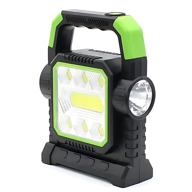 Ліхтарик із сонячною панеллю HC-7078 20W, COB+LED, 1800 лм, акумулятор 2800 мА&middot;год, Power Bank, USB, IP44, туристичний фото - 2