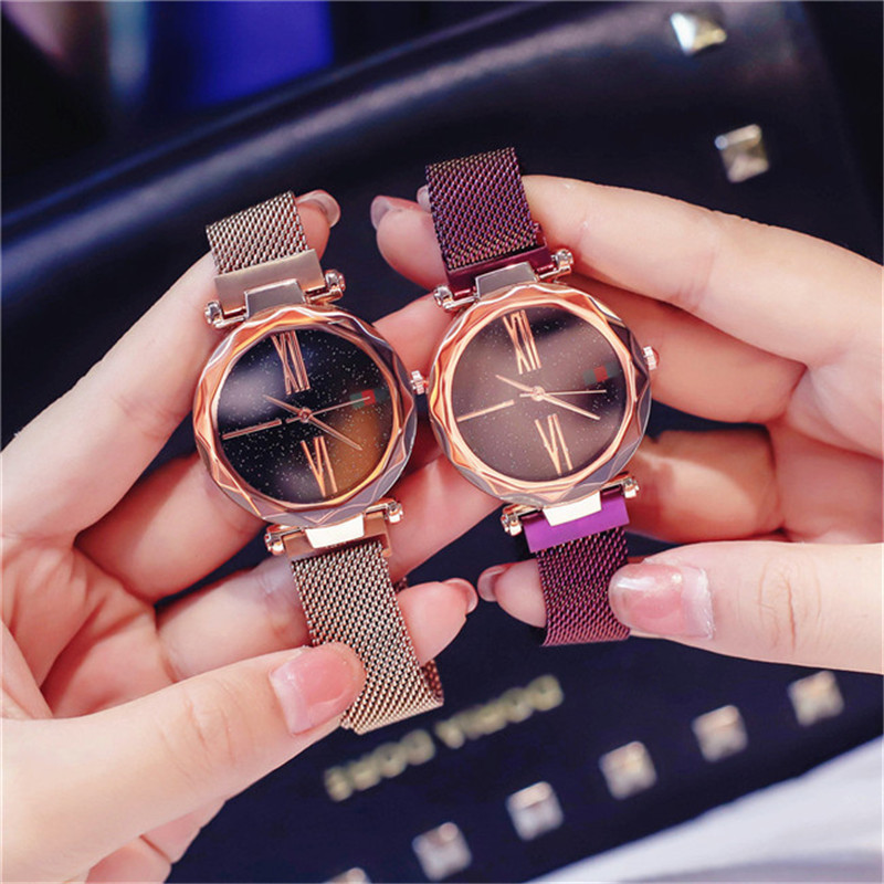 Наручные часы Starry Sky Watch, магнитный браслет Romantic purple фото - 6