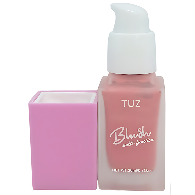 Кремовый мультитаскер TUZ Liquid Blush Brightens, с матовым финишем, водонепроницаемый, 20 мл, 4 оттенка Красно-розовый фото - 3