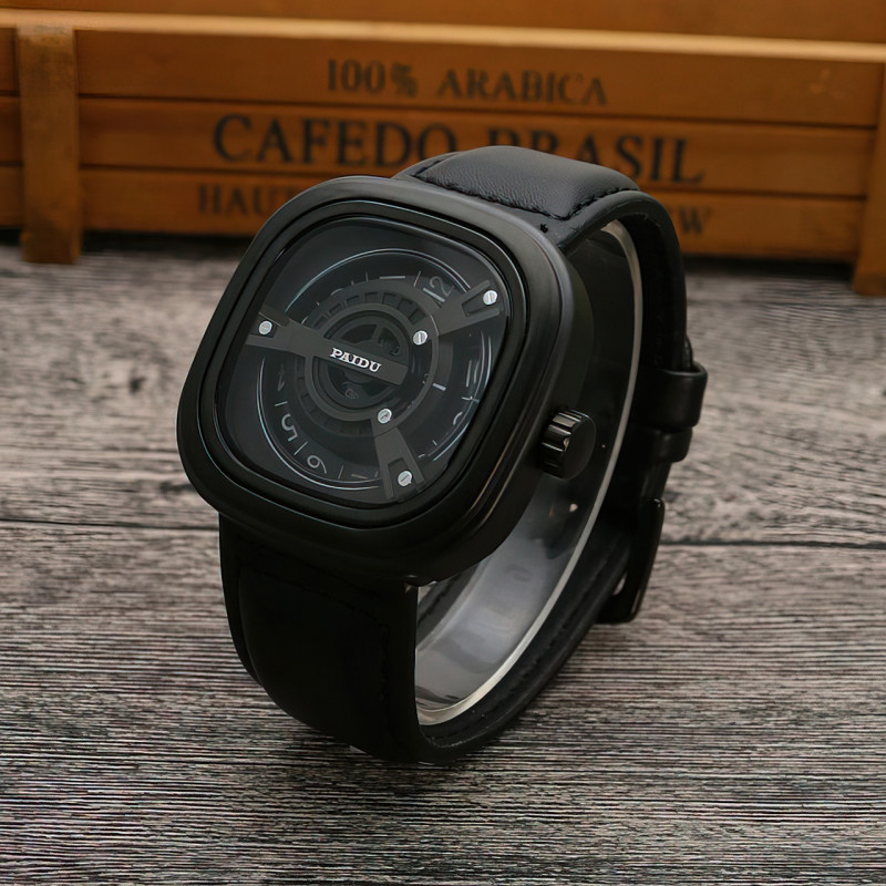 Мужские наручные часы Paidu ударостойкие, WR 20м Чёрный фото - 3