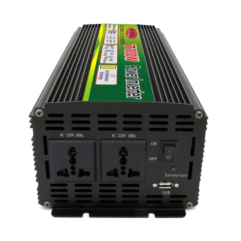 Інвертор-перетворювач напруги Wimpex UPS, 12В-220В, 7000ВТ, USB3 фото - 3