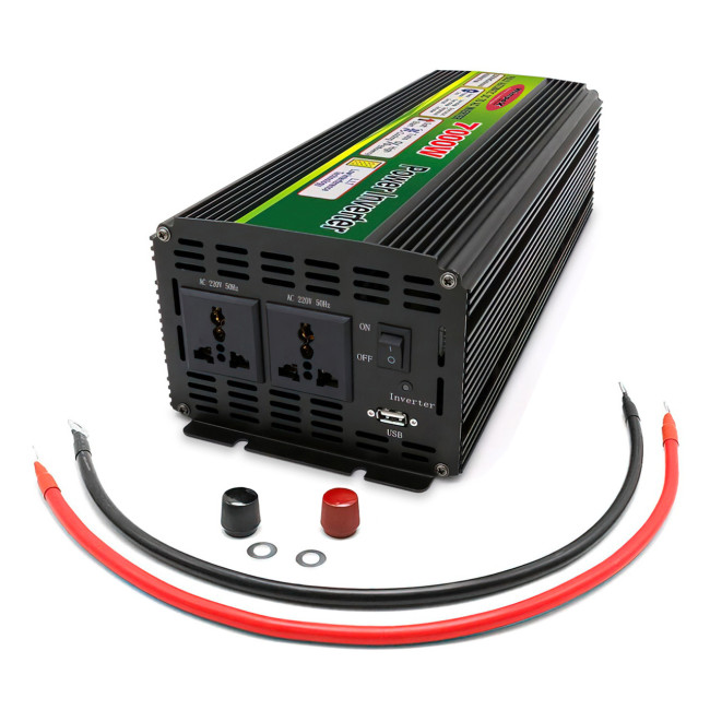 Інвертор-перетворювач напруги Wimpex UPS, 12В-220В, 7000ВТ, USB3