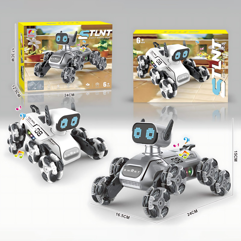 Интерактивный восьмиколёсный робот‑собака CX‑103 с радиоуправлением от 2.4 GHz, светозвуковыми эффектами и аккумулятором фото - 9