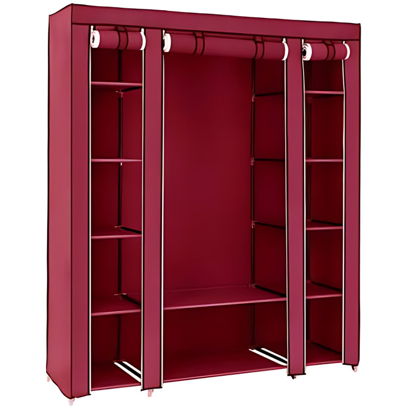 Портативна тканинна шафа органайзер Storage Wardrobe HCX 68130 на 3 секції, 175х45х130 см фото - 2