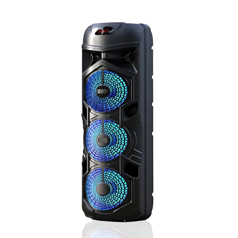 Беспроводная портативная колонка Bluetooth TTD-2810 с проводным микрофоном, 8,5'', 2х20 Вт, RGB фото - 3