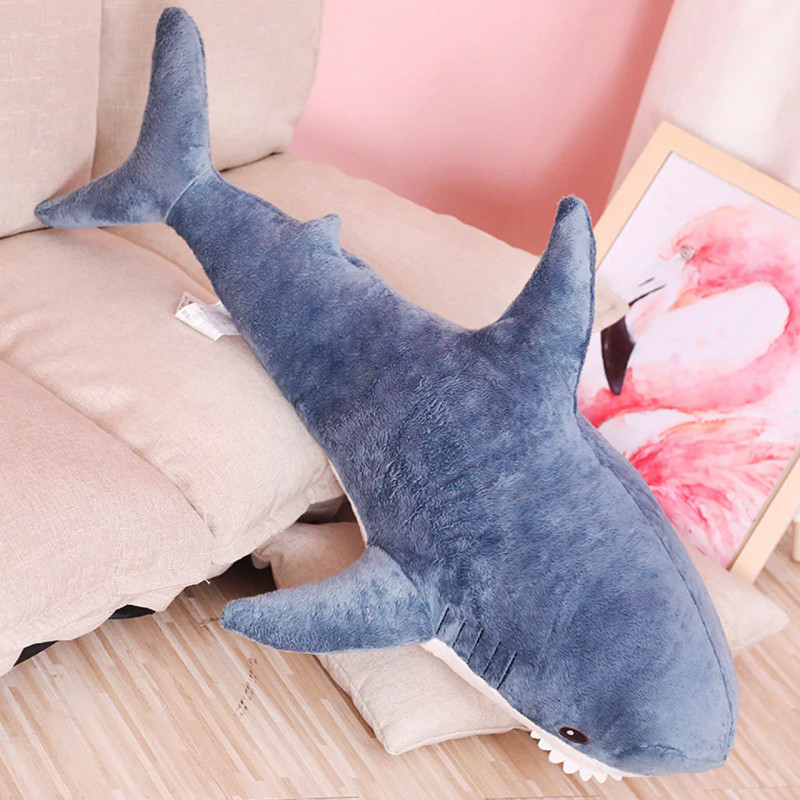 Мягкая игрушка подушка акула IKEA BLAHAJ 60см фото - 2