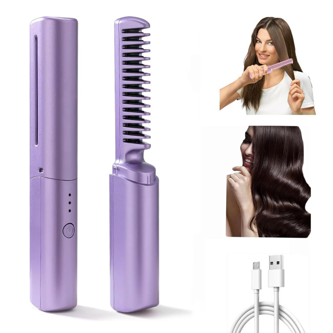 Випрямляч для волосся HAIR HEATER XL-683 2в1, бездротовий, 4000 мА/год, 70 хвилин на одному заряді