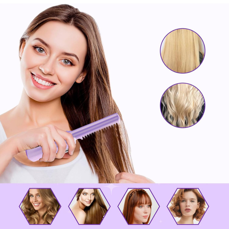 Випрямляч для волосся HAIR HEATER XL-683 2в1, бездротовий, 4000 мА/год, 70 хвилин на одному заряді фото - 3