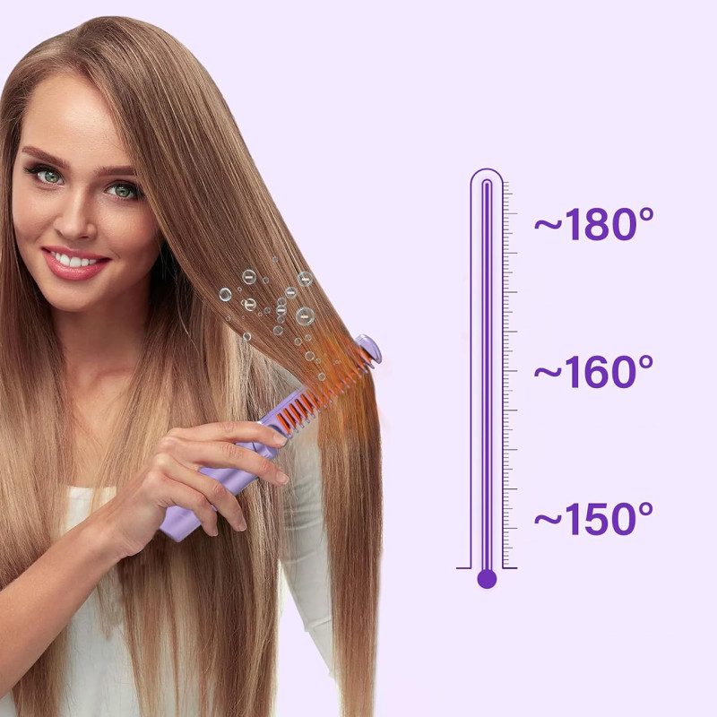 Випрямляч для волосся HAIR HEATER XL-683 2в1, бездротовий, 4000 мА/год, 70 хвилин на одному заряді фото - 4