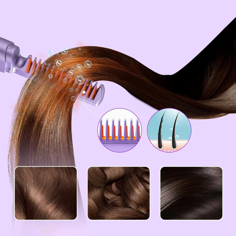Випрямляч для волосся HAIR HEATER XL-683 2в1, бездротовий, 4000 мА/год, 70 хвилин на одному заряді фото - 6