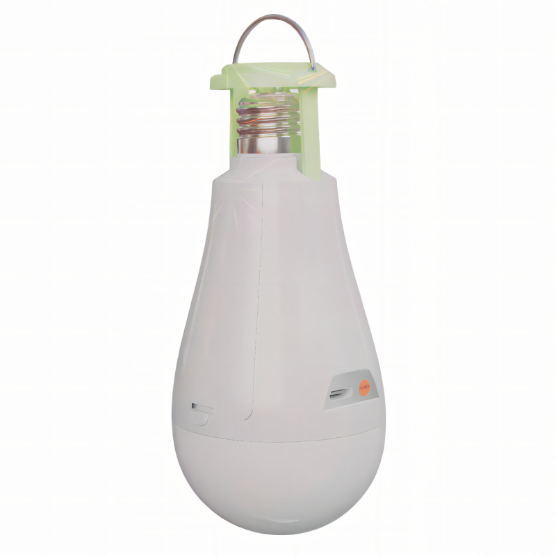 Перезаряжаемая лампа фонарь, 20W, светодиодная, USB, на крючке с входом под патрон E27, аварийная лампа, белая фото - 2