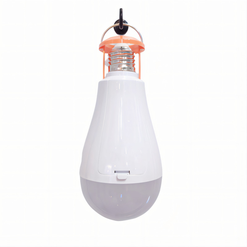 Перезаряжаемая лампа фонарь, 20W, светодиодная, USB, на крючке с входом под патрон E27, аварийная лампа, белая фото - 3