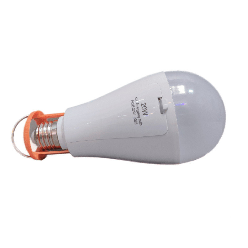 Перезаряжаемая лампа фонарь, 20W, светодиодная, USB, на крючке с входом под патрон E27, аварийная лампа, белая фото - 4