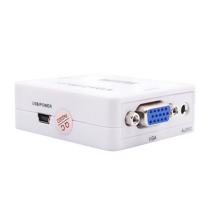 Конвертер HDMI to VGA с аудио 3.5 мм, 1080P, питание от HDMI фото - 6