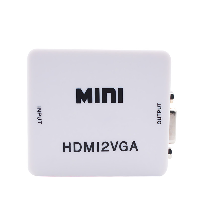 Конвертер HDMI to VGA с аудио 3.5 мм, 1080P, питание от HDMI фото - 2